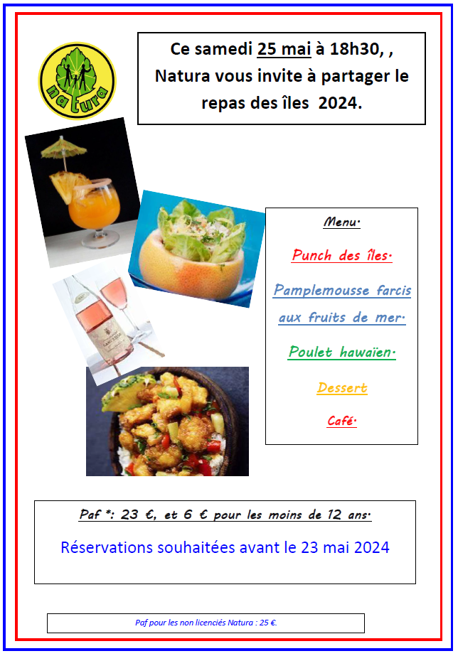 Repas du 25 mai 2024