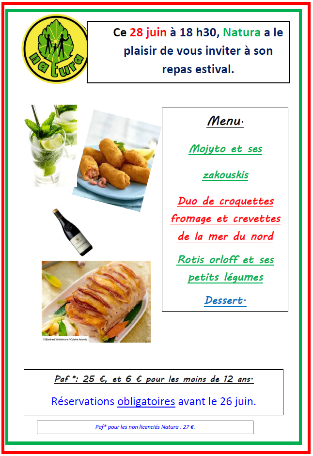 Repas du 28 juin 2025