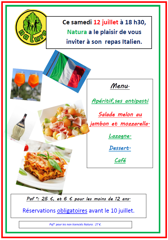 repas du 12 juillet 2025